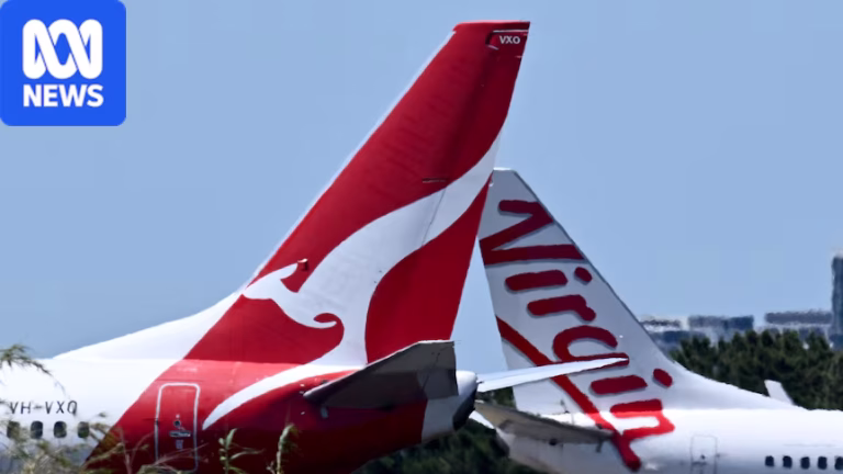 virgin and qantas planes next to each other